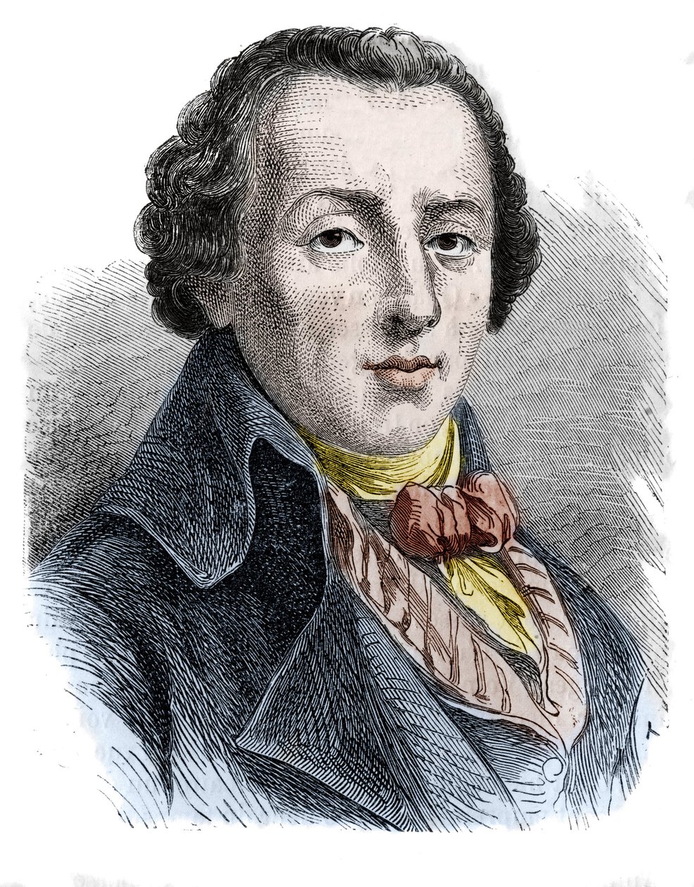 Jean-Antoine (Jean Antoine) Roucher (1745-1794), Franse dichter. door Unknown artist