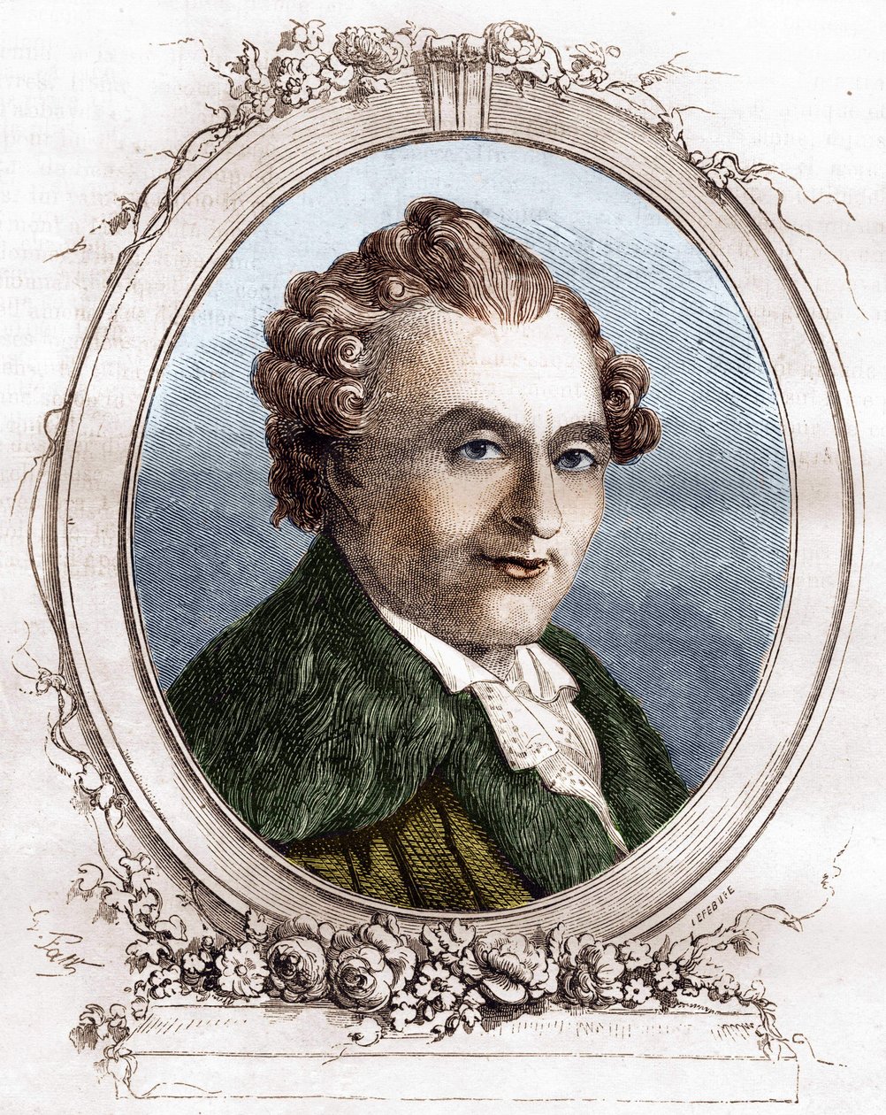 Jean Michel Sedaine. Franse toneelschrijver 1719-1797. door Unknown artist