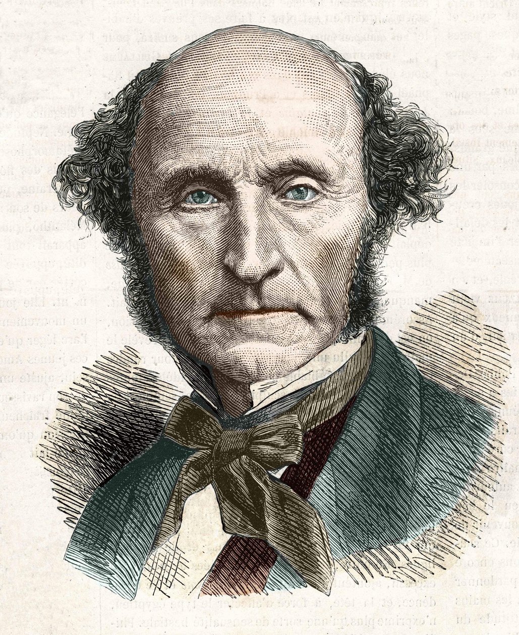 John Stuart Mill (1806 - 1873), Britse filosoof en econoom. door Unknown artist