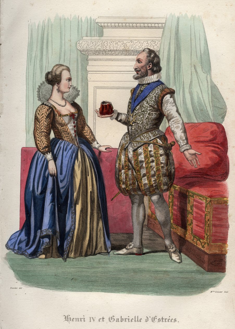 Koning Hendrik IV van Frankrijk (1553-1610) en zijn minnares Gabrielle d