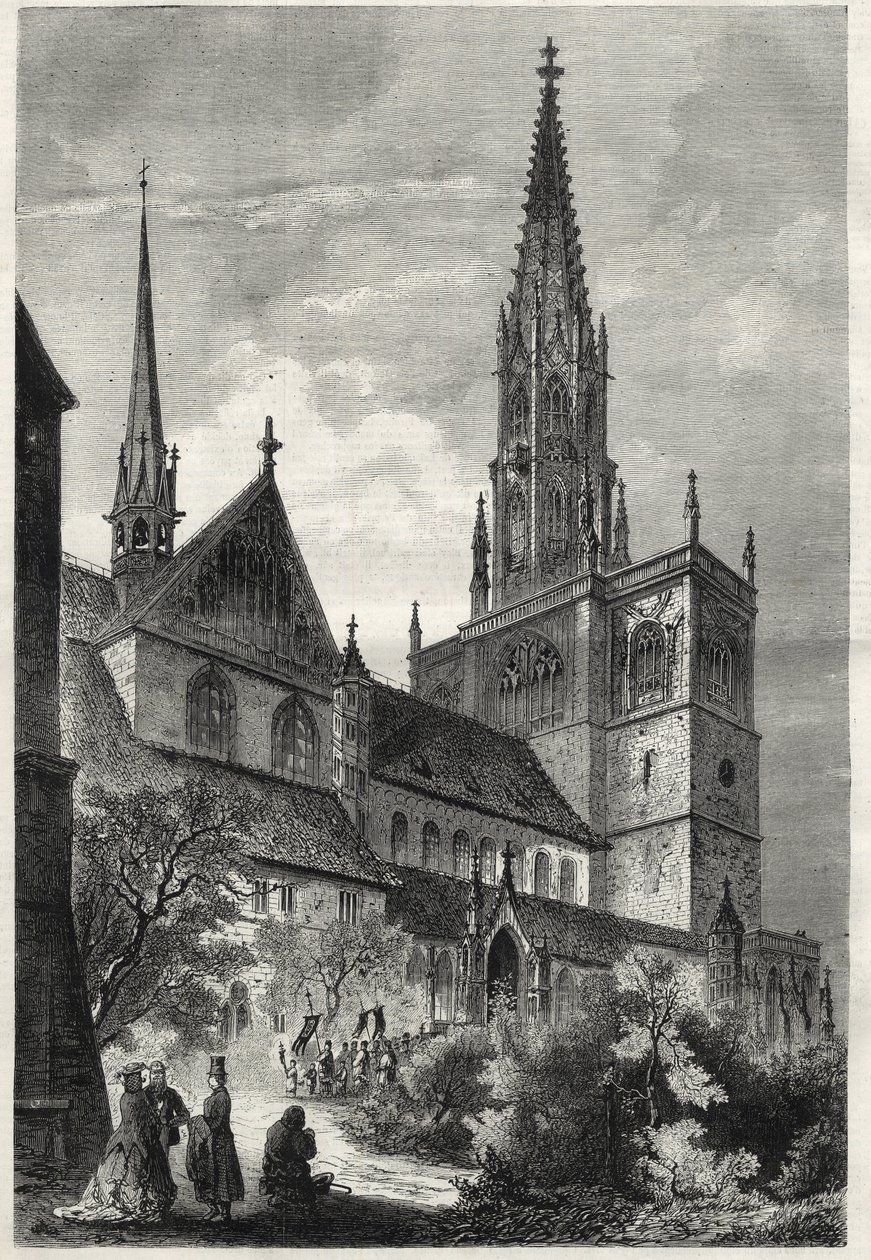 Konstanzer Münster - De Konstanz Minster of Konstanz Kathedraal - Duitsland - Kathedraal Notre-Dame de Constance - 1868 door Unknown artist