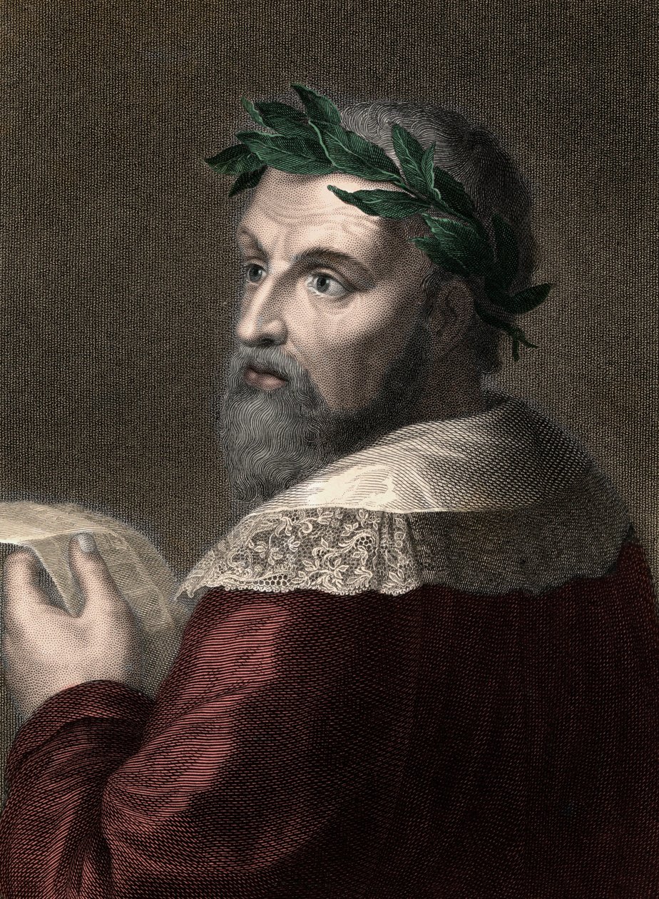 Ludovico Ariosto (1474-1533) - gravure - 19e eeuw door Unknown artist