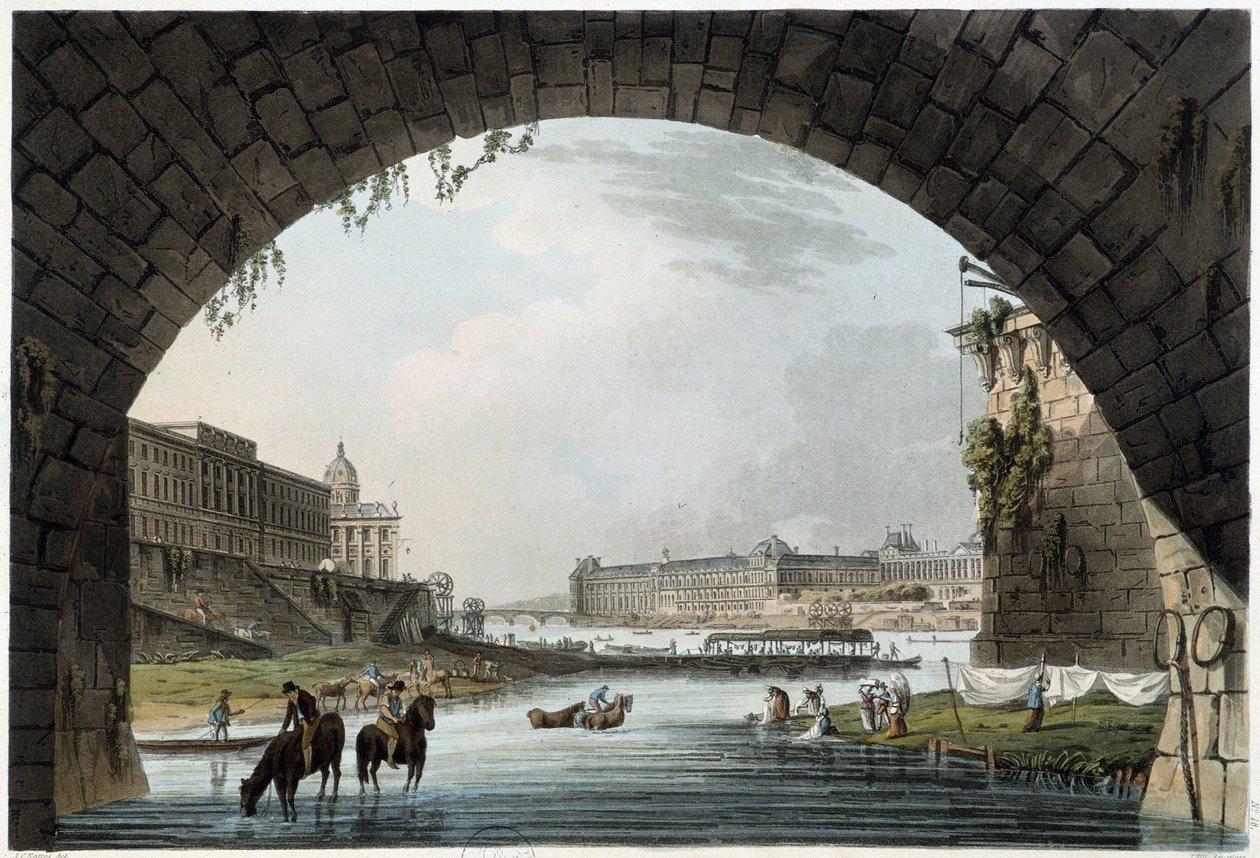 La Monnaie, 4 Naties in Parijs gezien door J.C. Mats, Uitgegeven door W. Miller in Londen-1806 door Unknown artist