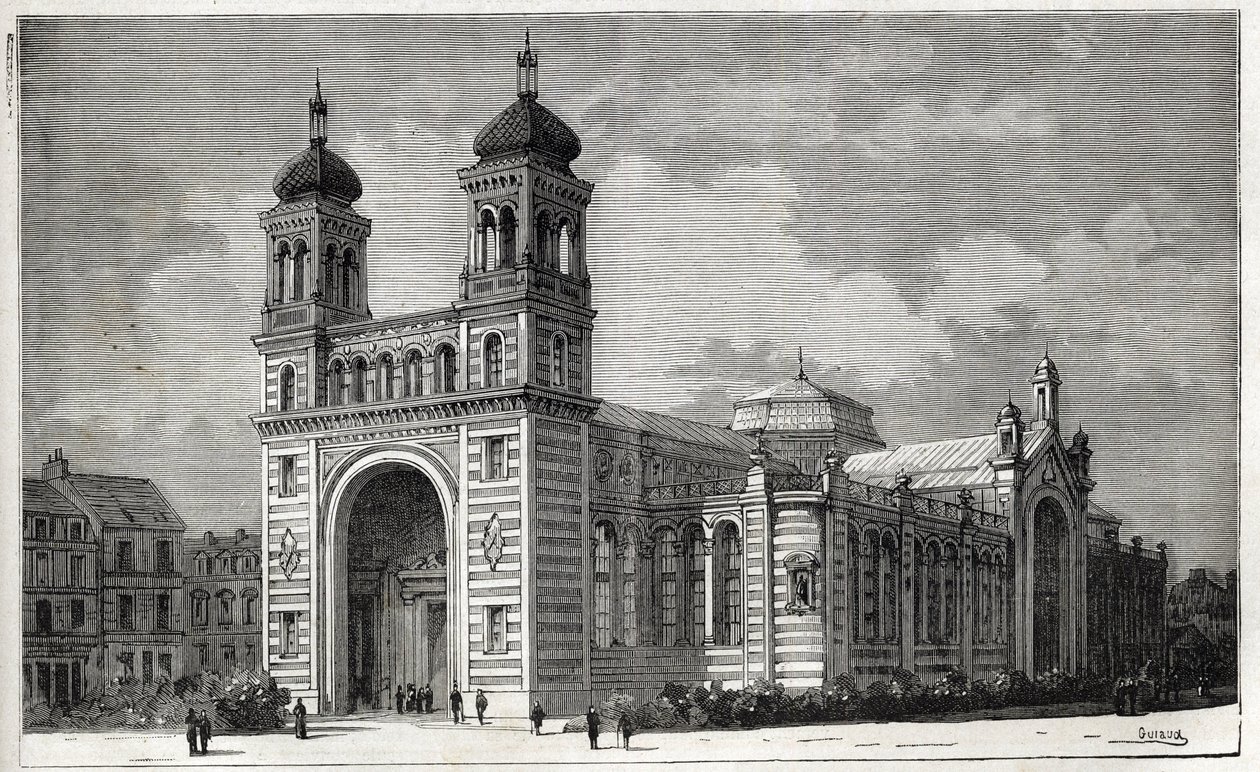Le Palais Rameau in Lille - gravure van 1884 door Unknown artist