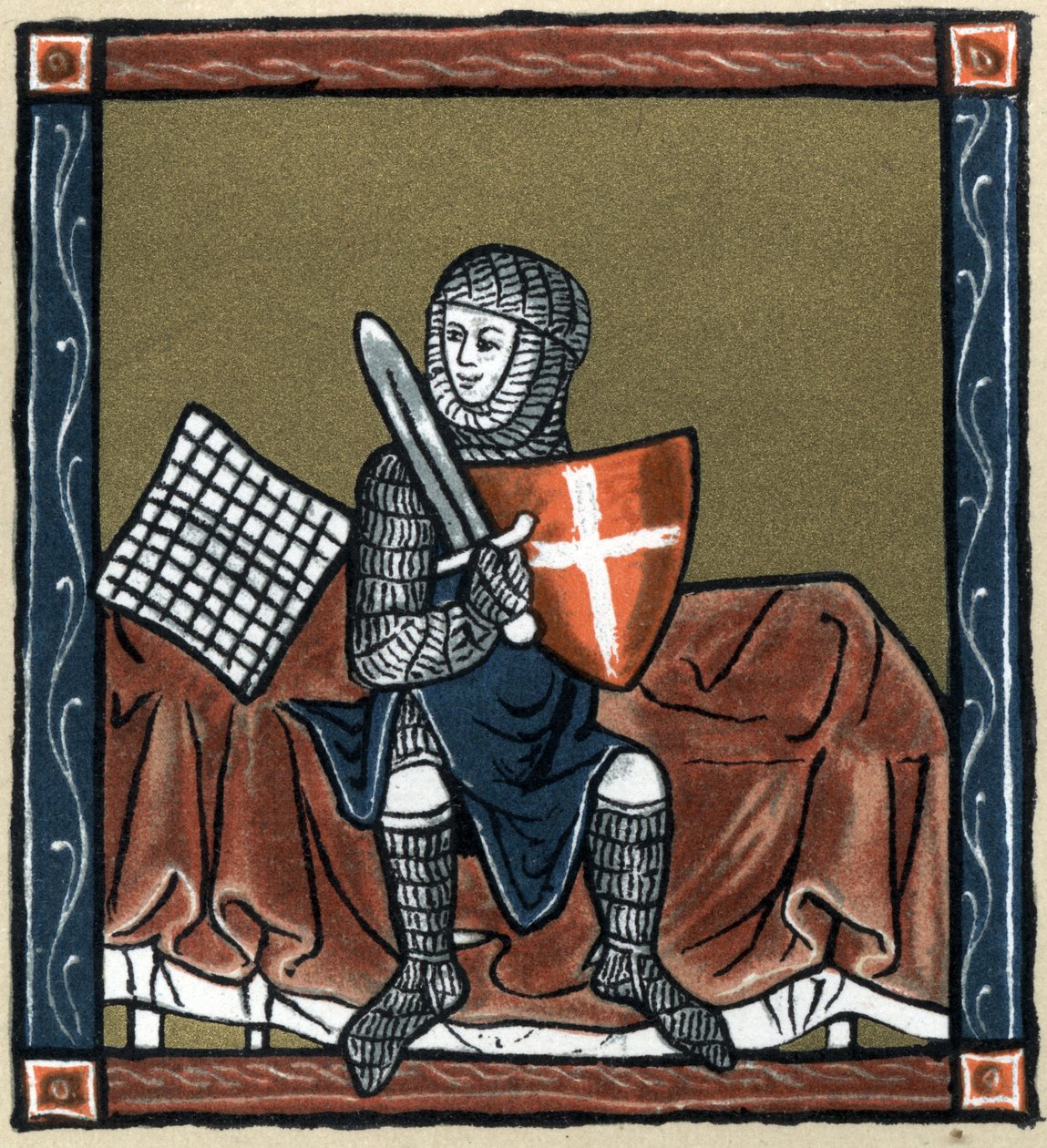 Arthurlegende: de ridder Gauvain op het magische bed. In 