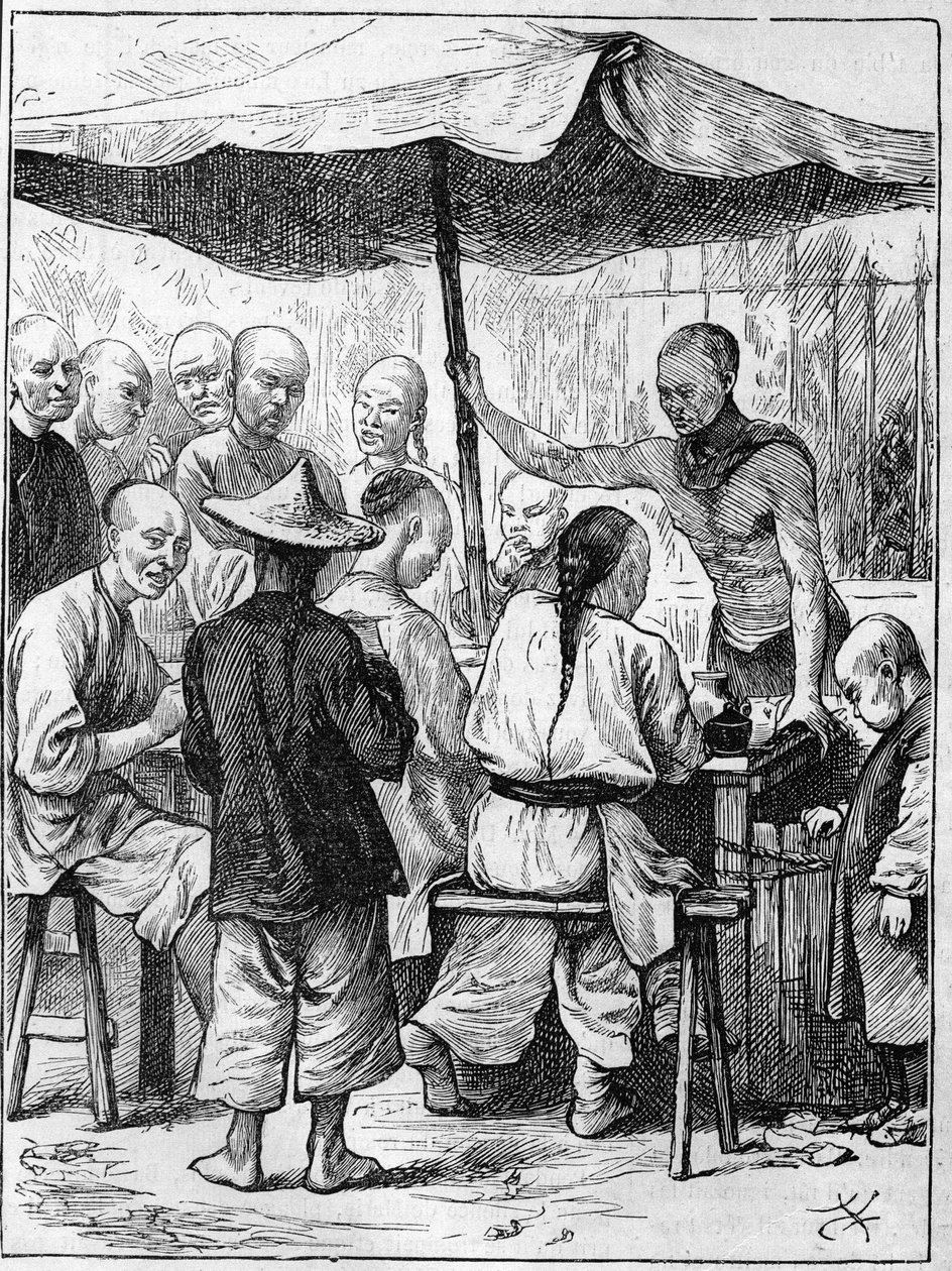 Leven in China in de 19e eeuw: Buiten catering door Unknown artist