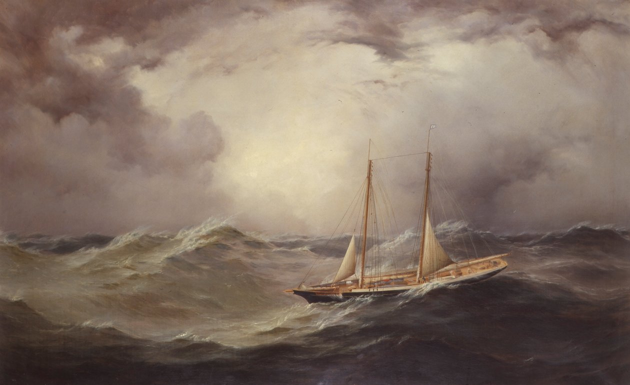 Livonia na het verliezen van de boegspriet midden-Atlantisch, 1871 door Unknown