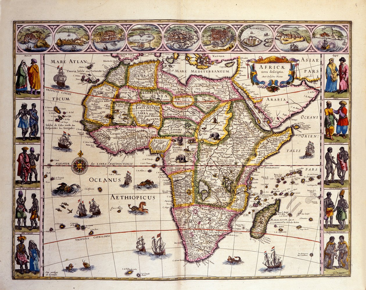 Kaart van Afrika uit William Blaeu