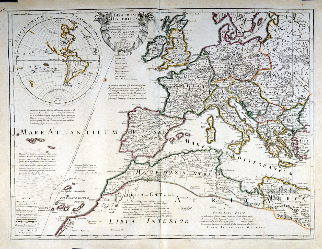 Kaart van Europa. Begin 17e eeuw. door Unknown artist