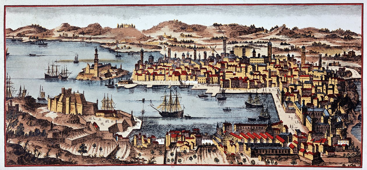 Marseille in 1680 door Unknown artist