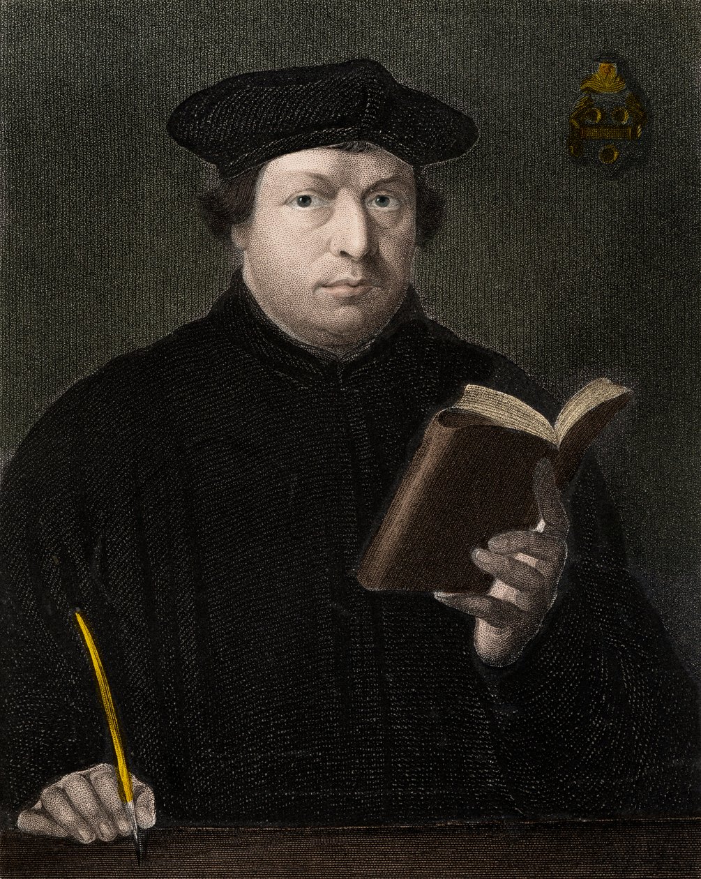 Maarten Luther 1483-1546 - gravure - 19e eeuw door Unknown artist