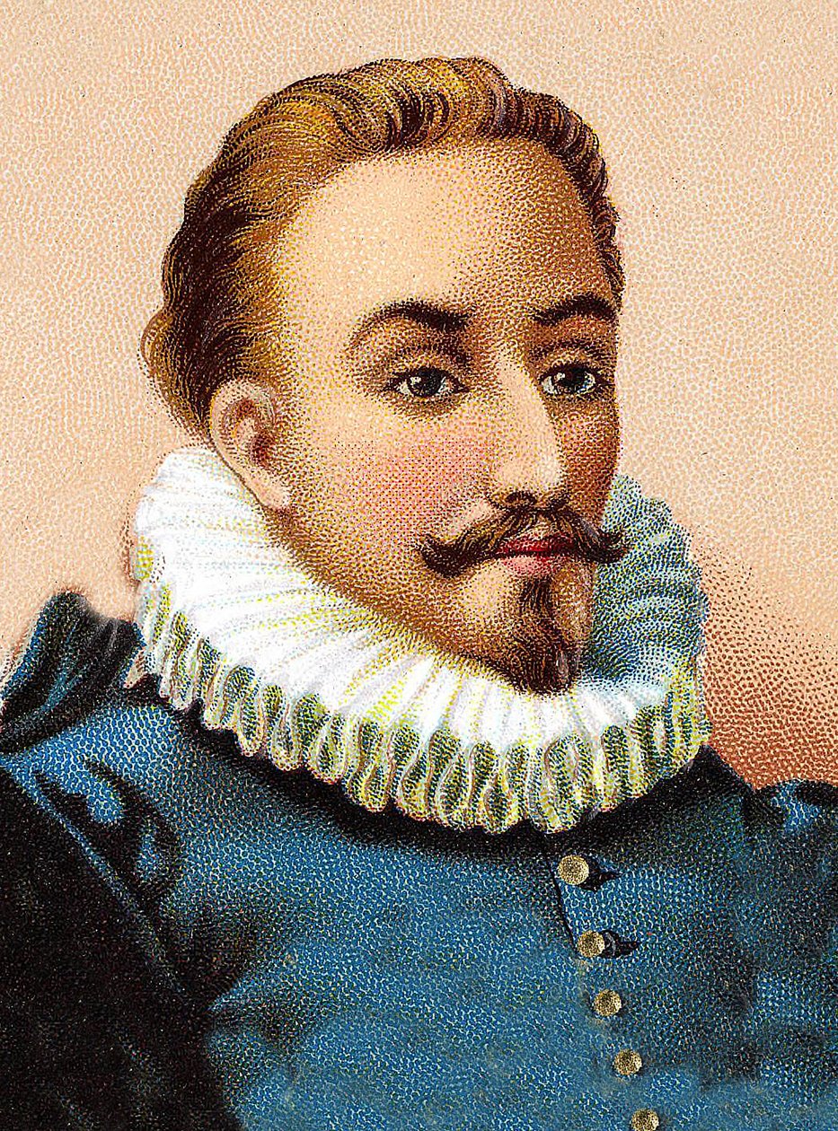 Portret van Miguel de Cervantes Saavedra (1547-1616), Spaanse dichter en toneelschrijver door Unknown artist