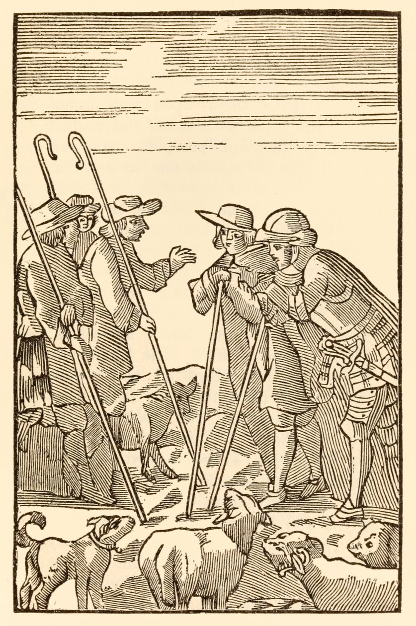 Berg Delectable beklimmen ze nu uit The Pilgrims Progress From This World, To That Which Is To Come door John Bunyan door Unknown