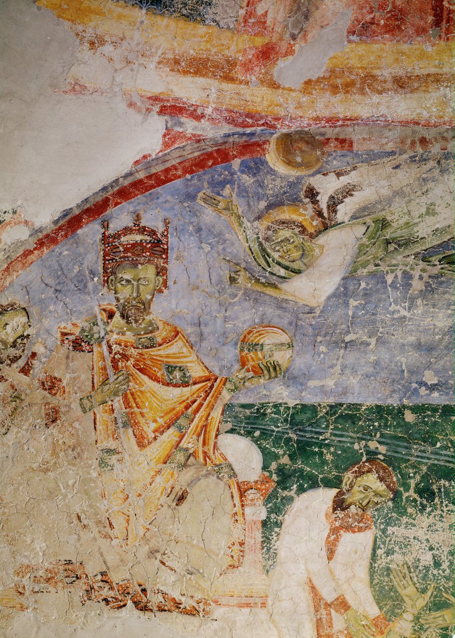 Muurschilderingen in de kerk van het benedictijnenklooster van Lambach, Opper-Oostenrijk (fresco) door Unknown artist