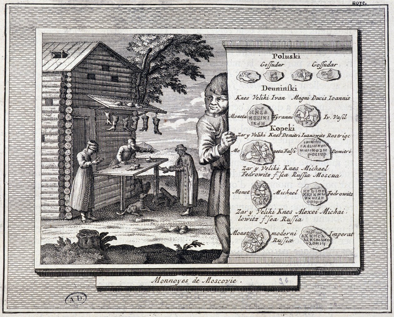 Muscovia munten en schoenmaker door Unknown artist