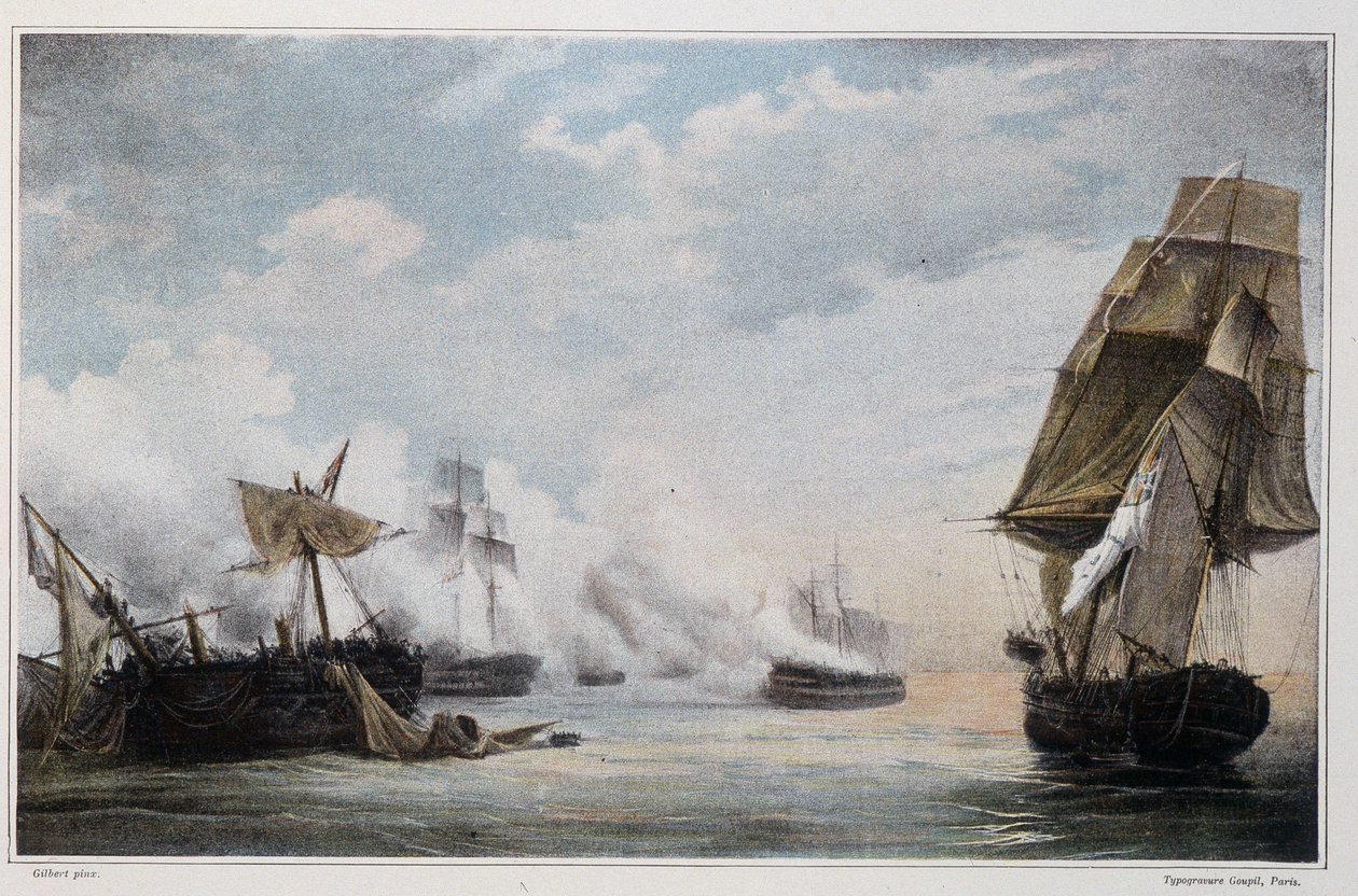 Zeeslag tussen het Franse schip 
