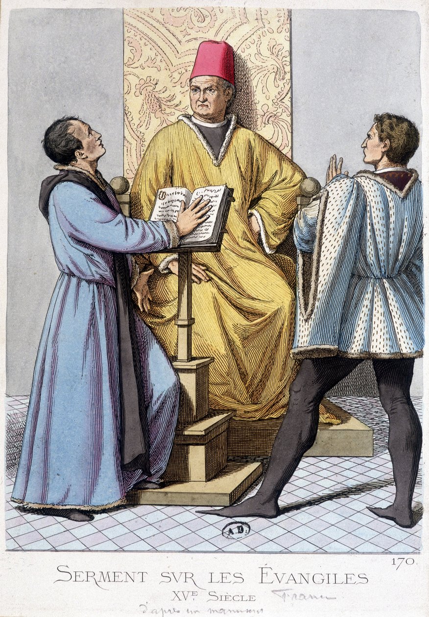 Eed op de Evangeliën, Frankrijk 15e eeuw door Unknown artist