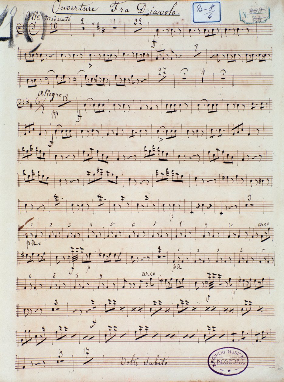 Opening van de komische opera Fra Diavolo, of De Herberg van Terracine door D. F. Auber door Unknown artist