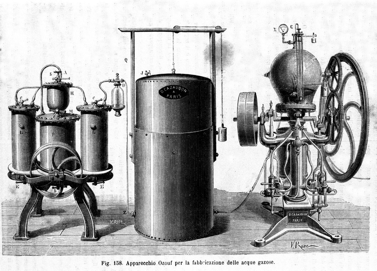 Ozouf-apparaat voor de vervaardiging van koolzuurhoudend water. door Unknown artist