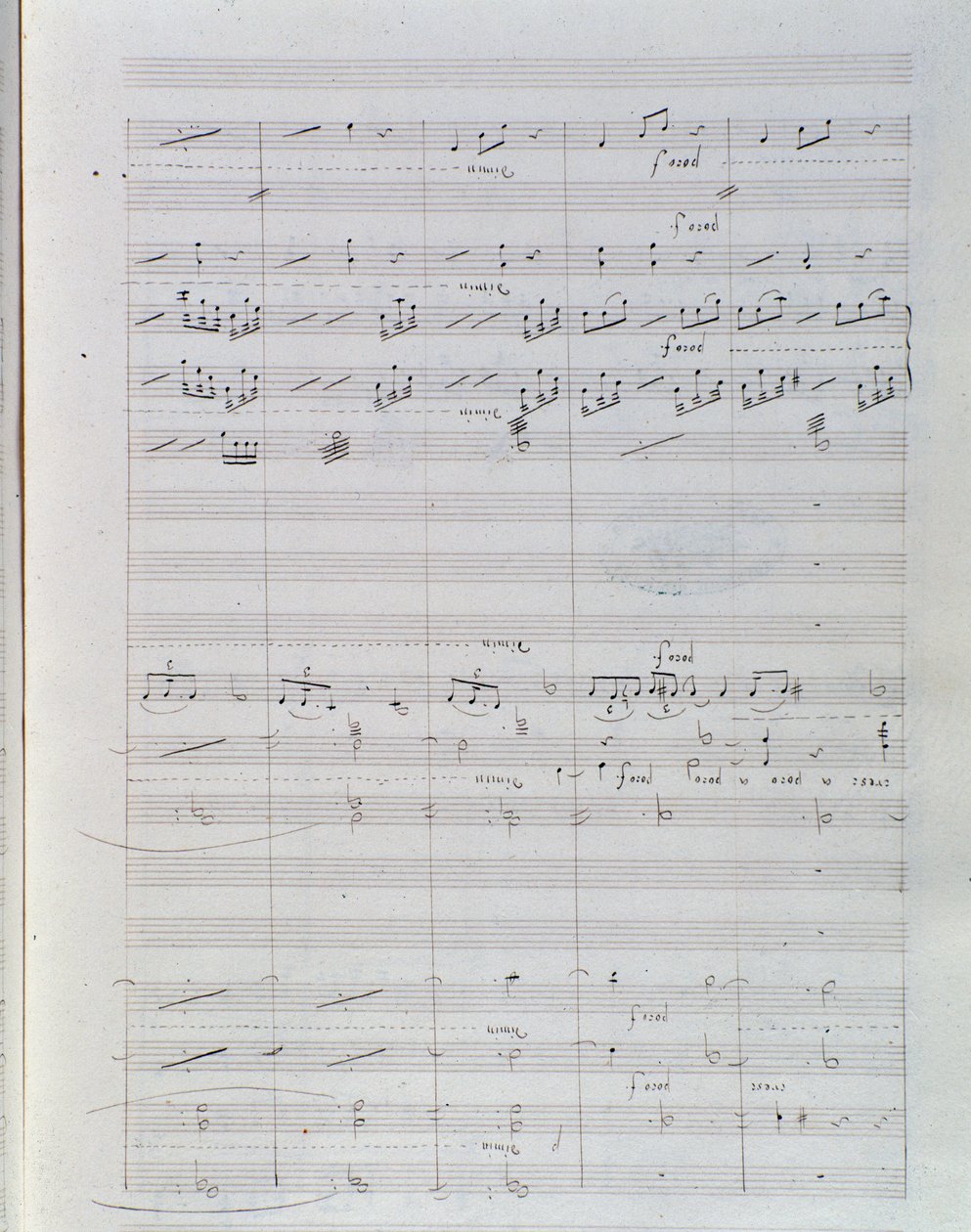 Pagina van de bladmuziek voor Waverley opus 1, ouverture door Hector Berlioz door Unknown artist