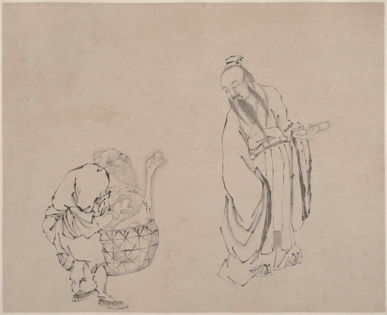 Schilderij, 20e eeuw (blad uit een album; inkt op papier) door Unknown Artist