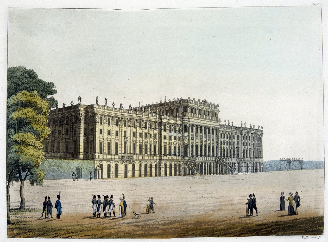 Paleis van Schönbrunn in de 19e eeuw door Unknown artist