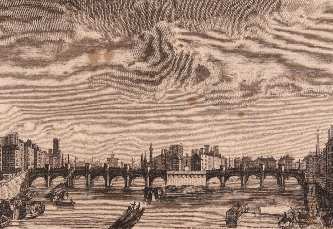 Parijs, Pont Neuf en het Île de la Cité aan de Seine. door Unknown artist