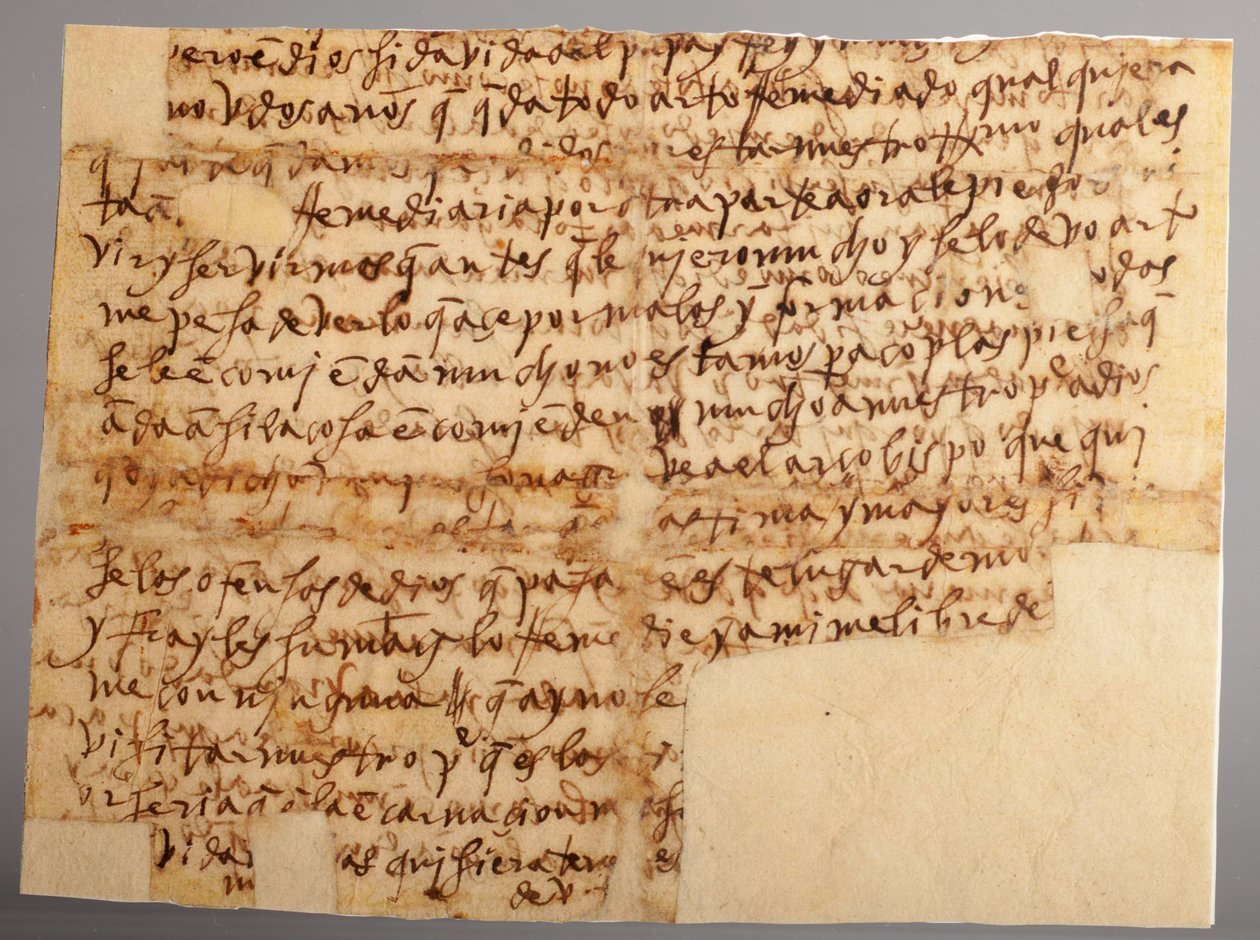 Deel van een manuscript. Brief nr. 96 van Sint Teresa aan haar nicht Moeder María Bautista. Papier. Deel 1. 30 november 1575. door Unknown artist