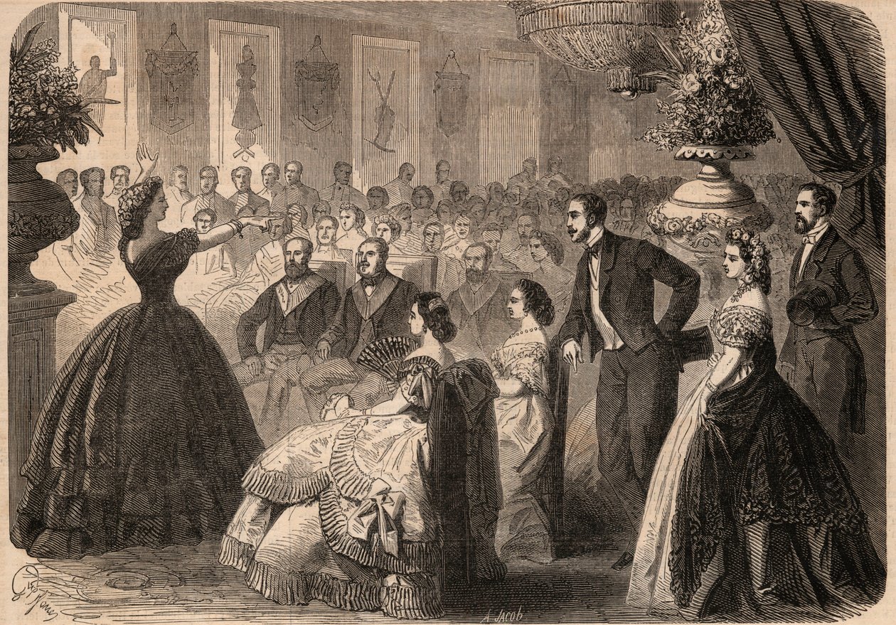 Pauline Viardot-Garcia (1821-1910), Franse zangeres op het liefdadigheidsfeest gegeven door de Maconnique Lodge 