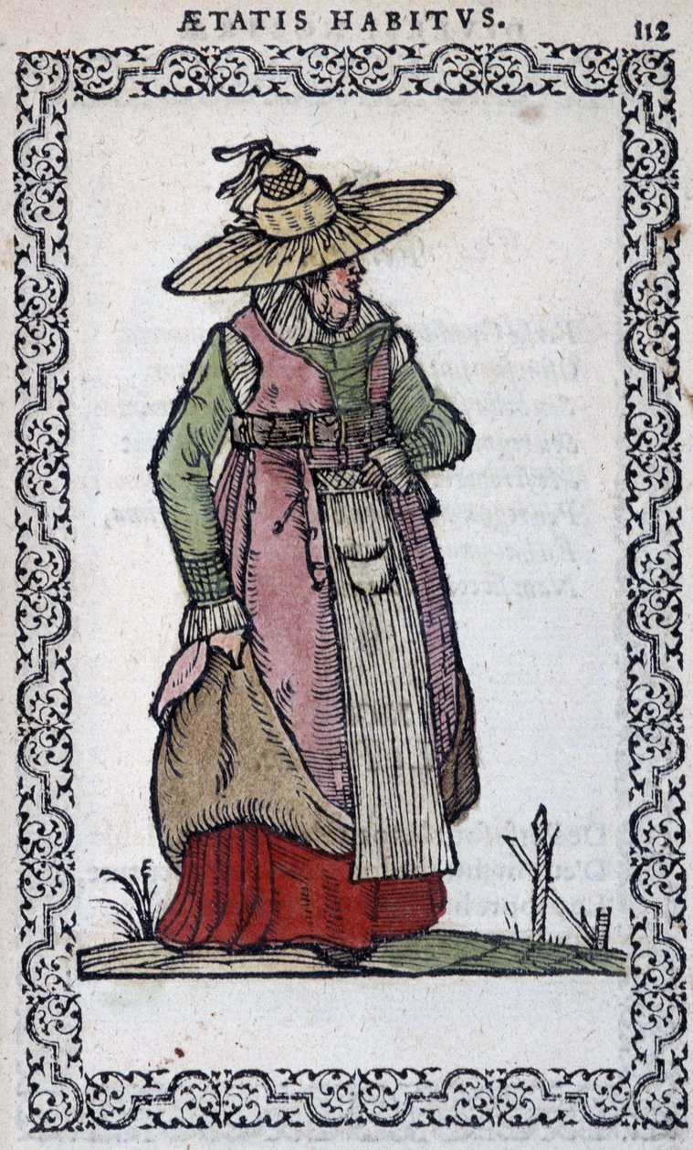 Piedmont Vrouw - in "Habits et effigies" door Jean Sulperius door Unknown artist
