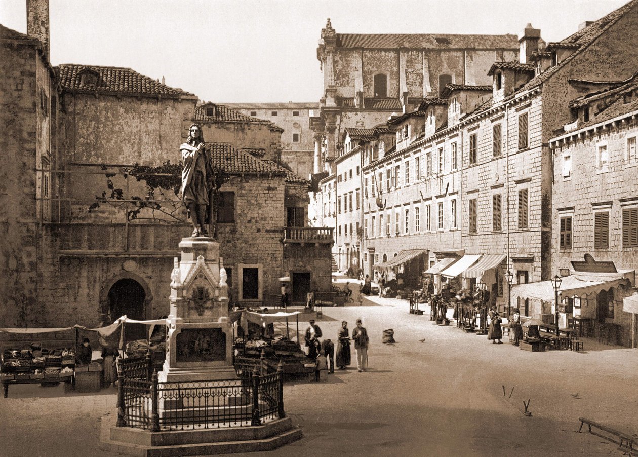 Plein Gundulic in Ragusa door Unknown artist