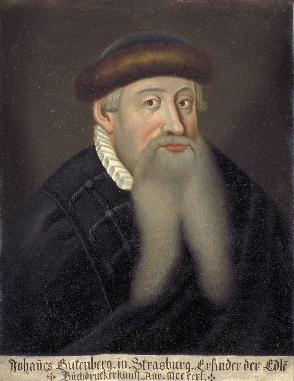 Portret van Johannes Gutenberg door Unknown artist