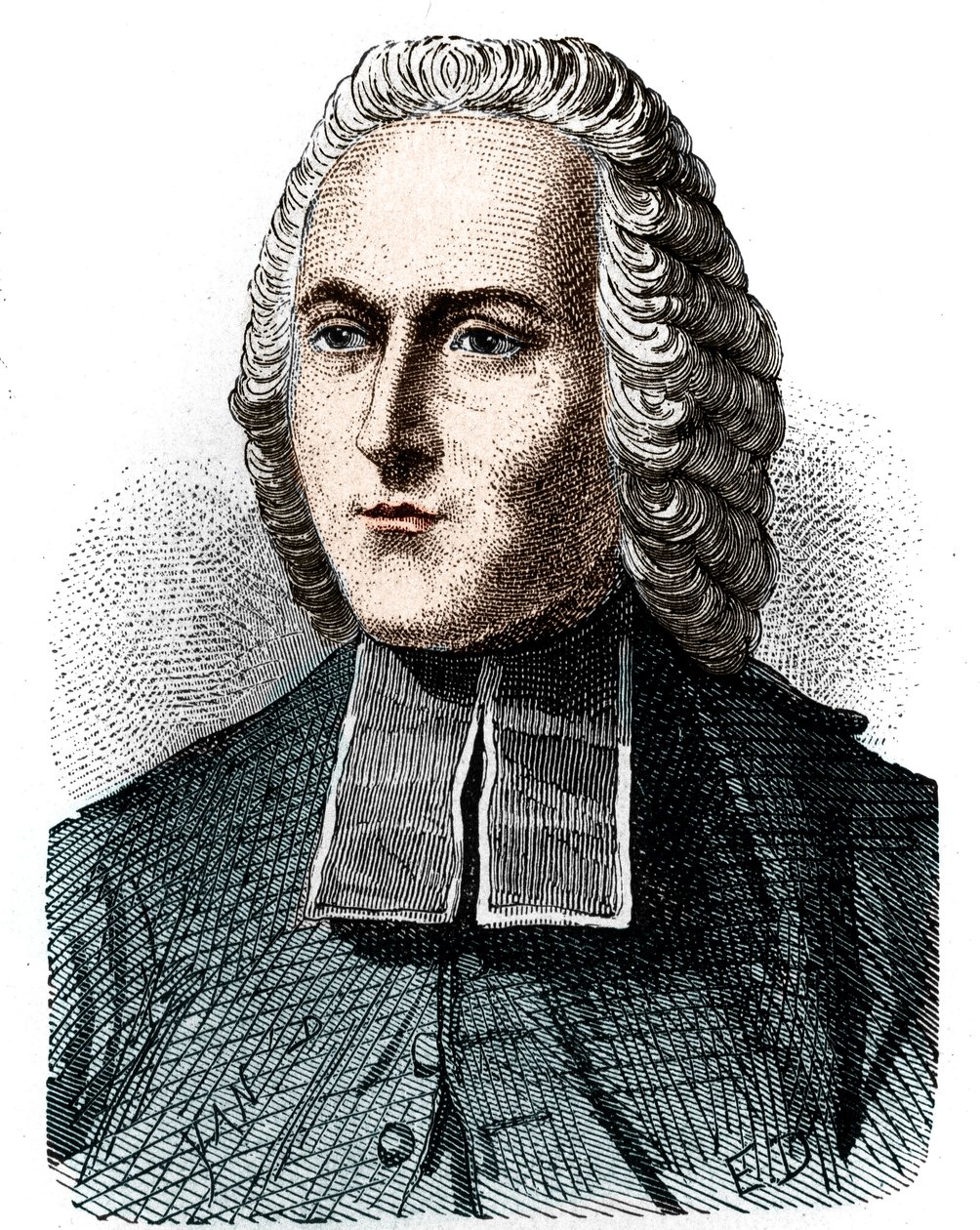 Portret van Abbe Jean Antoine (Jean-Antoine) Nollet (1700 - 1770), Franse natuurkundige - in 