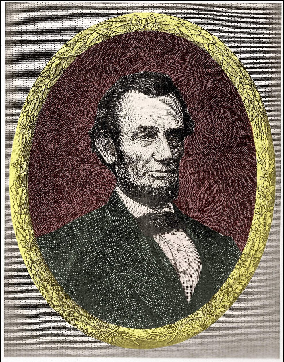 Portret van Abraham Lincoln (1809 - 1865) 16e president van de Verenigde Staten (1861 - 1865) door Unknown artist