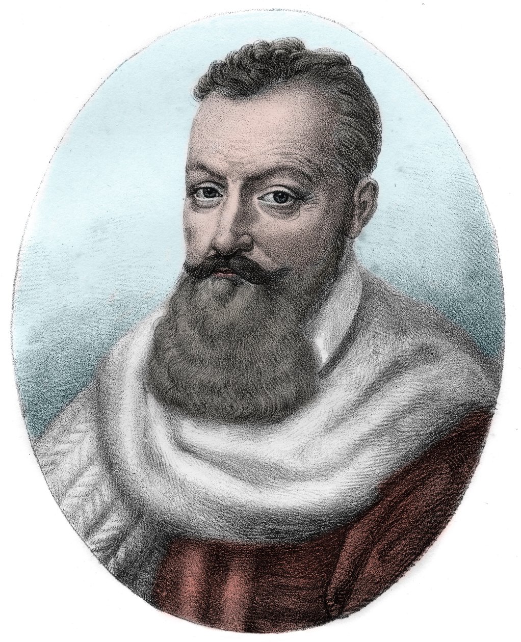 Portret van Achilles de Harlay, eerste president van het Parlement van Parijs (1536-1619) door Unknown artist