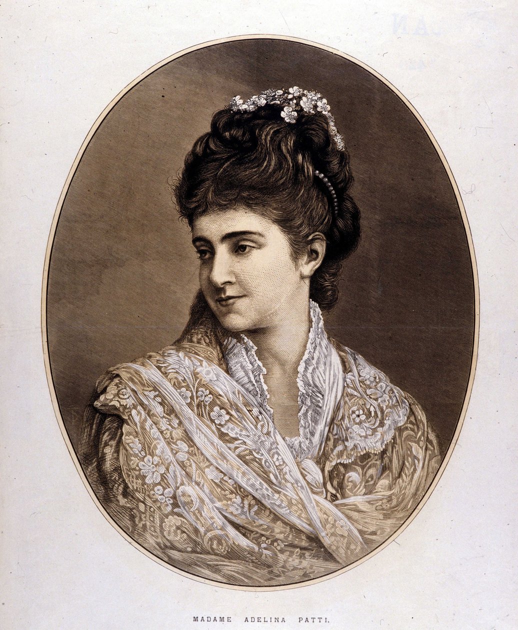 Portret van Adelina Patti, Italiaanse zangeres (1843 - 1919) door Unknown artist