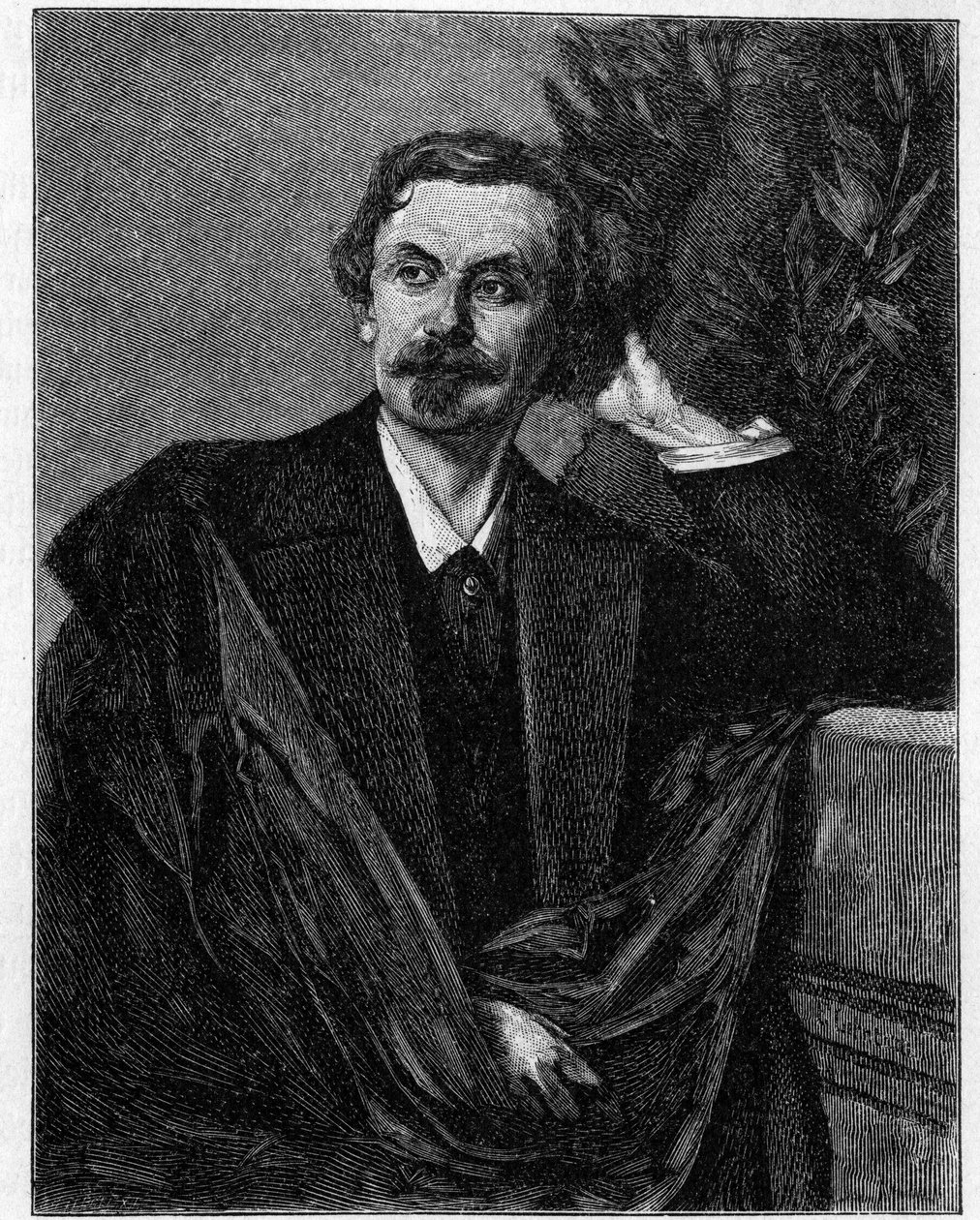 Portret van Adolf Friedrich, Graaf von Schack (1815-1894), Duitse dichter. door Unknown artist