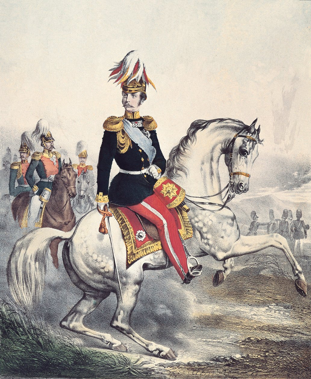 Portret van Alexander II Nikolayevich (gekleurde gravure) door Unknown artist