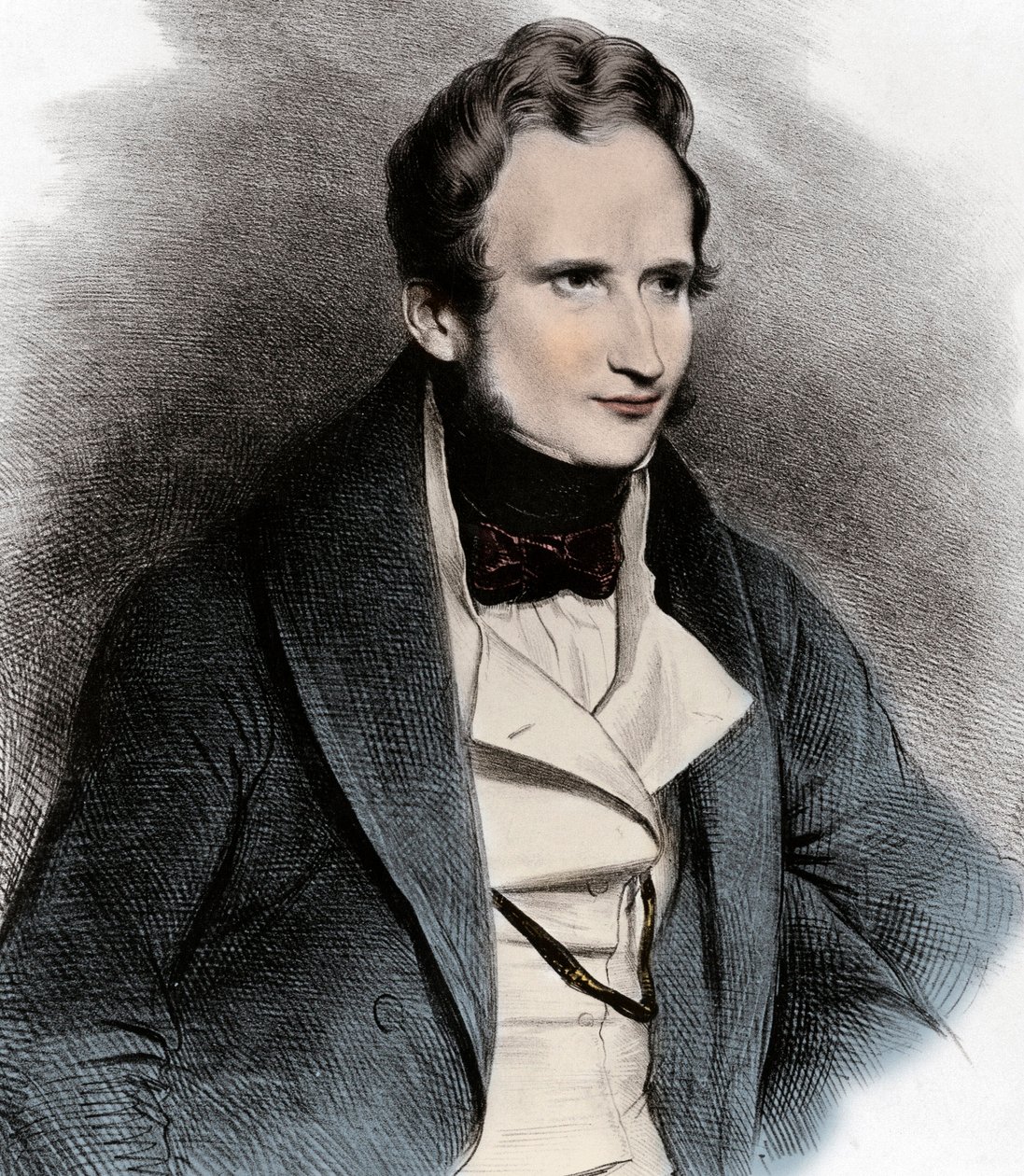 Portret van Alfred de Vigny - Portret van de dichter Alfred de Vigny (1797-1863) door Unknown artist