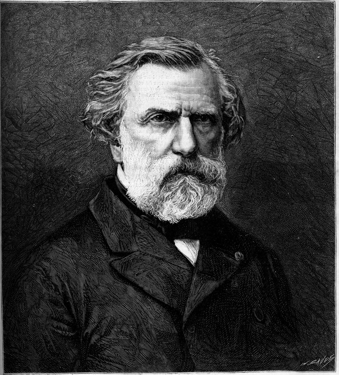 Portret van Ambroise Thomas (1811-1896), Franse componist. Gravure in 
