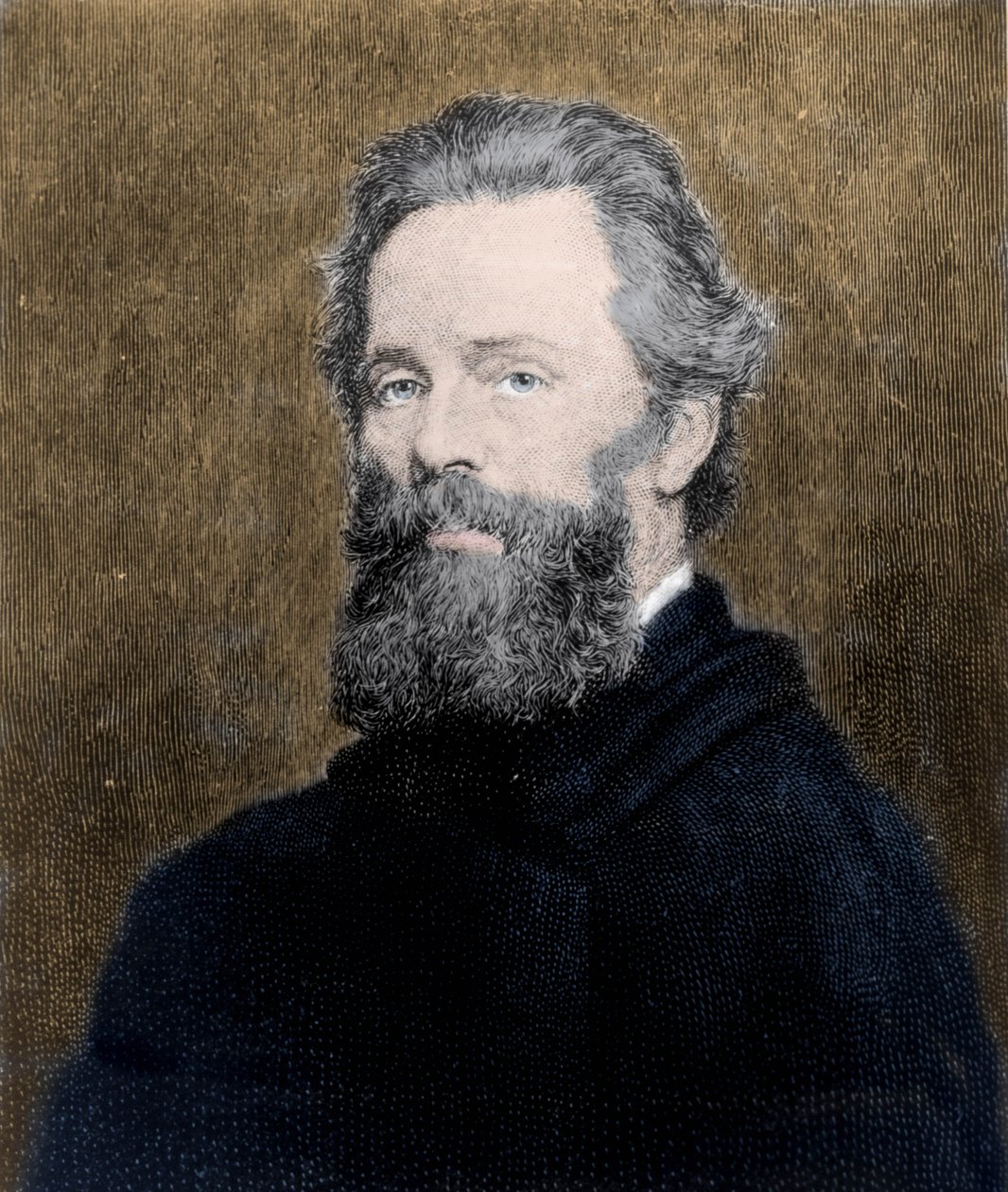 Portret van de Amerikaanse dichter en romanschrijver Herman Melville (1819-1891). door Unknown artist