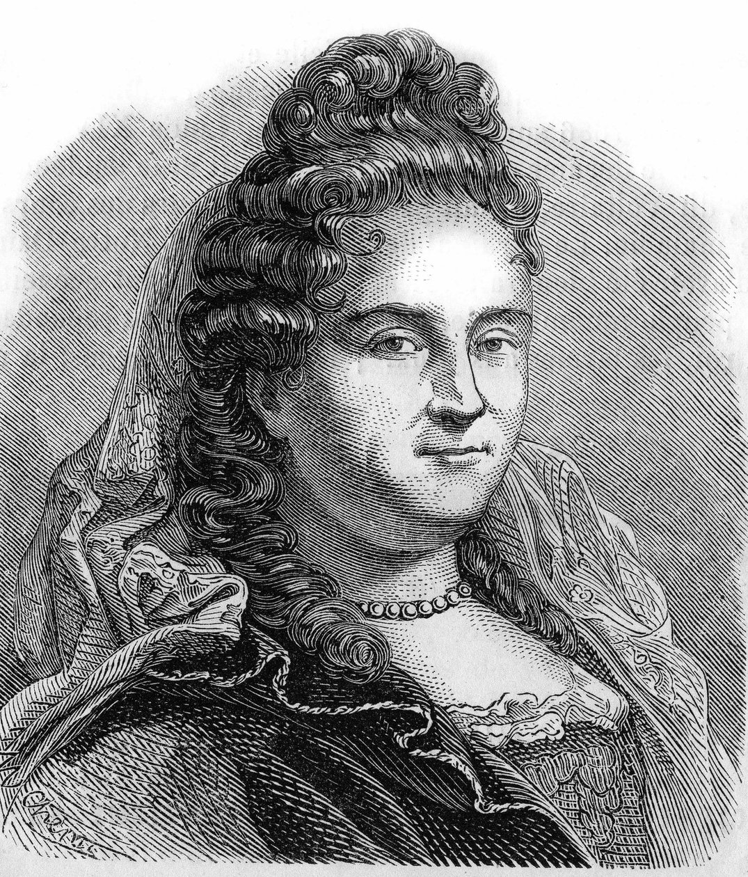 Portret van Anne Lefebvre, Mme Dacier. Franse geleerde (1647 tot 1720). door Unknown artist