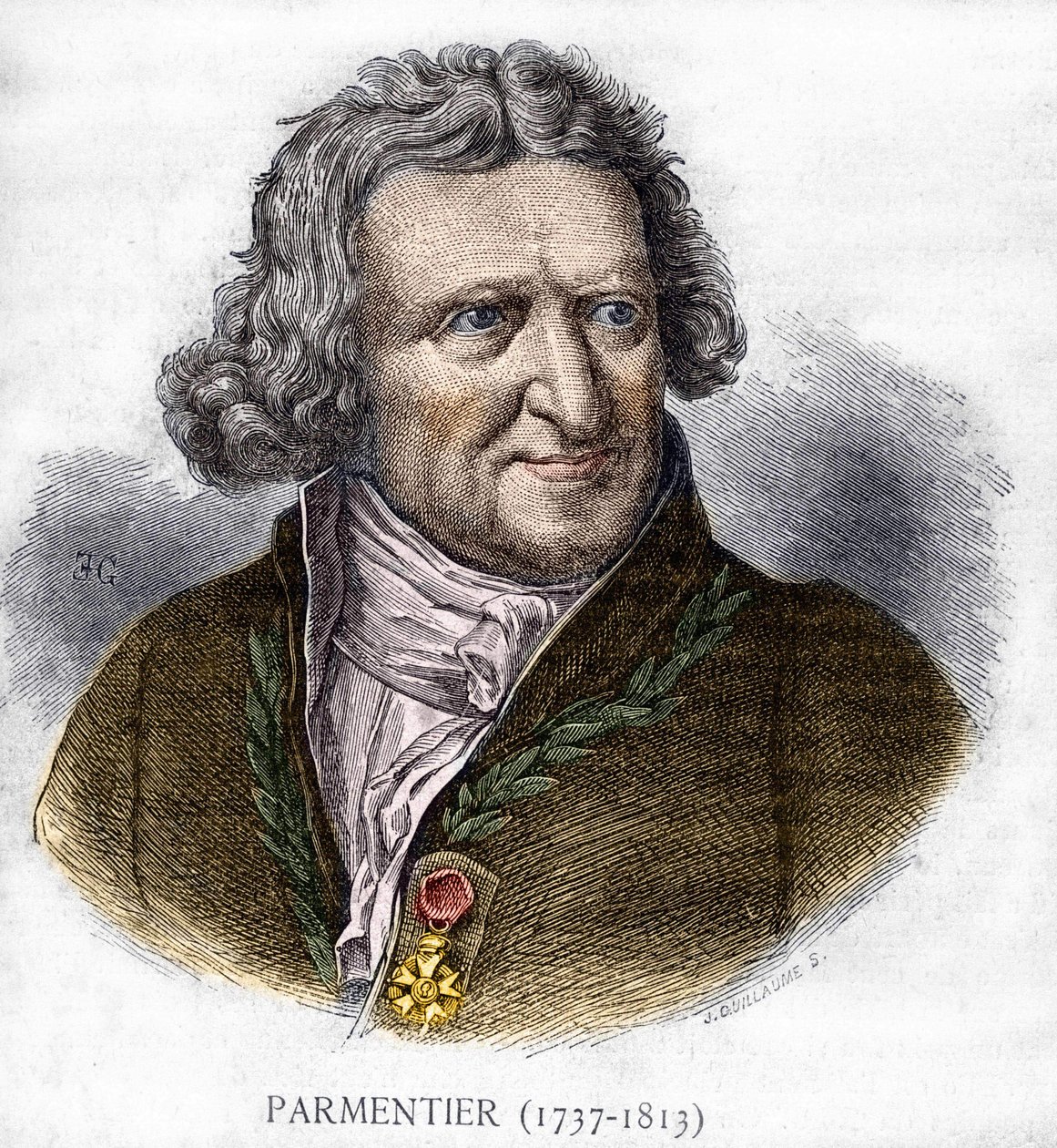 Portret van Antoine Augustin Parmentier (1737 - 1813), Franse militaire apotheker en agronoom - in Les Contemporains, n.d. eind 19e eeuw door Unknown artist