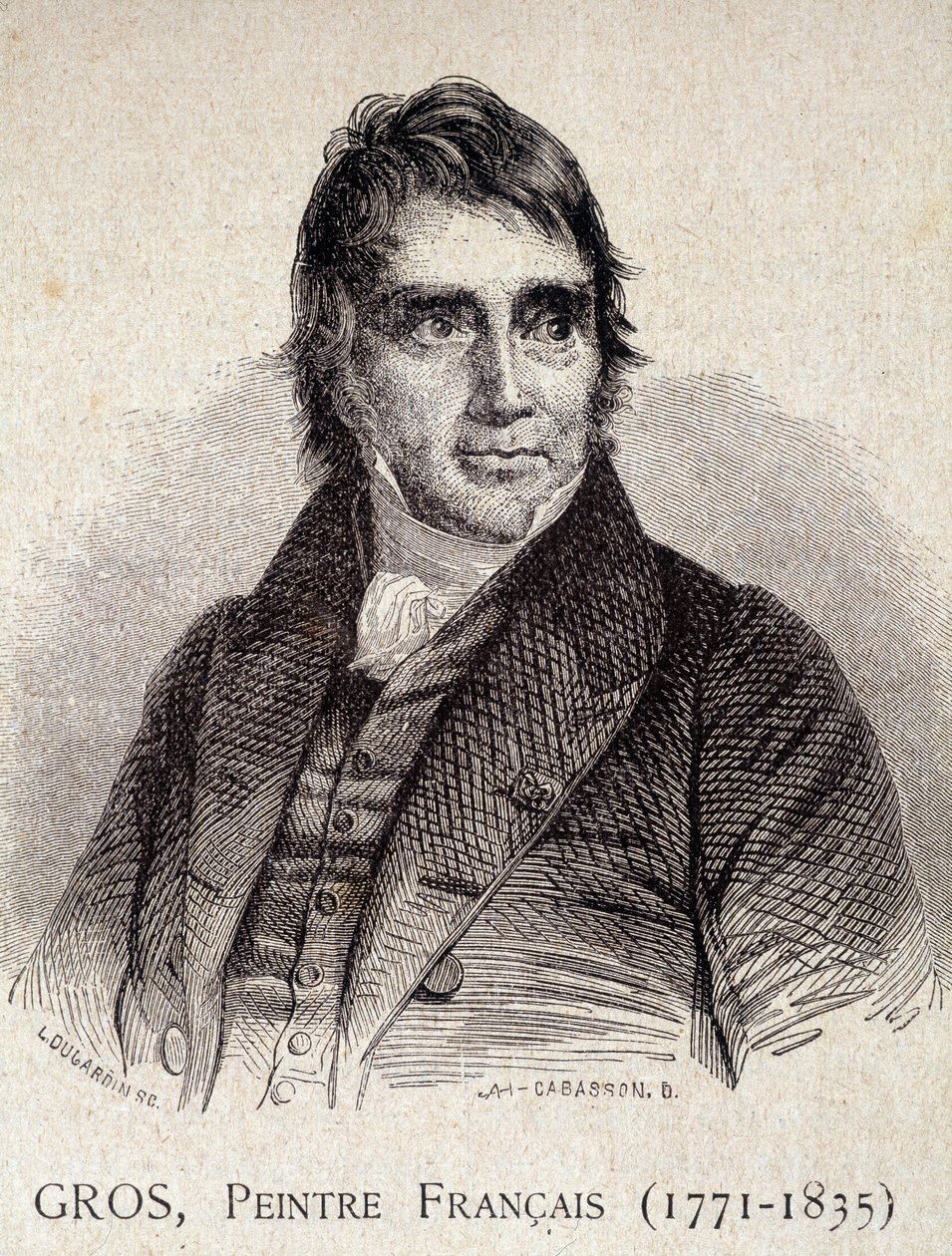 Portret van Antoine Jean Gros, Franse schilder (1771-1835) - in 