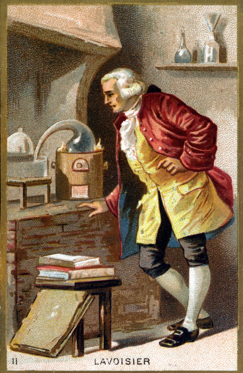 Portret van Antoine Laurent de Lavoisier (1743 - 1794), Franse chemicus door Unknown artist