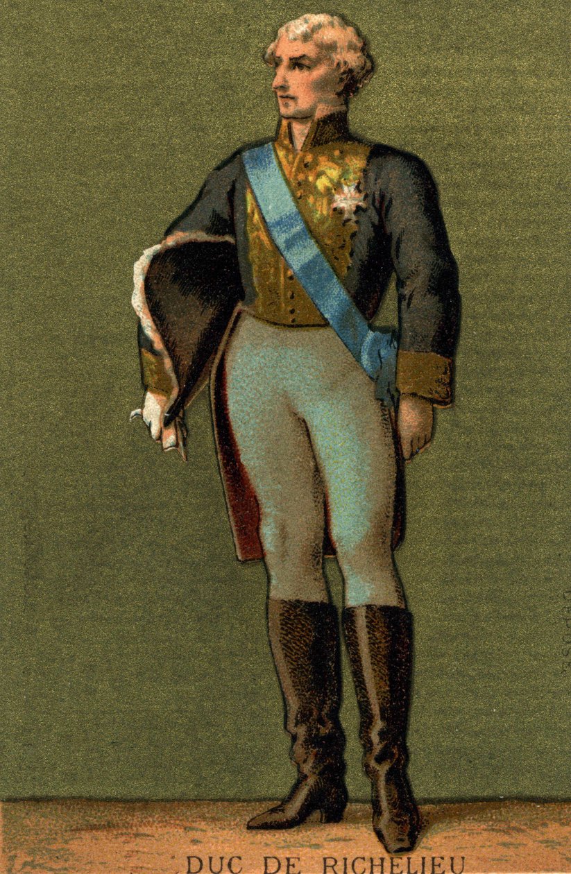 Portret van Armand du Plessis, Hertog van Richelieu (1766-1822) door Unknown artist