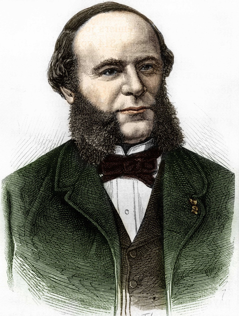 Portret van Auguste Pouyer-Quertier (Pouyer Quertier) (1820 - 1891). Gravure uit het einde van de 19e eeuw. door Unknown artist
