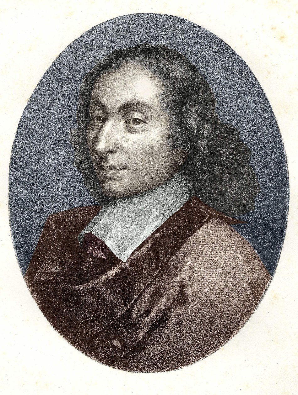 Portret van Blaise Pascal - gravure uit de 19e eeuw door Unknown artist