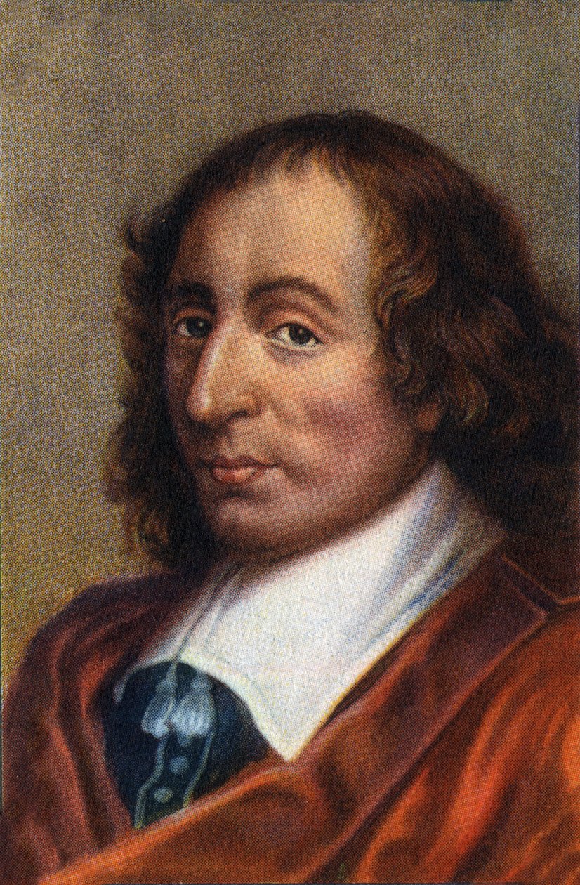 Portret van Blaise Pascal, Frans natuurkundige, wiskundige en schrijver. door Unknown Artist