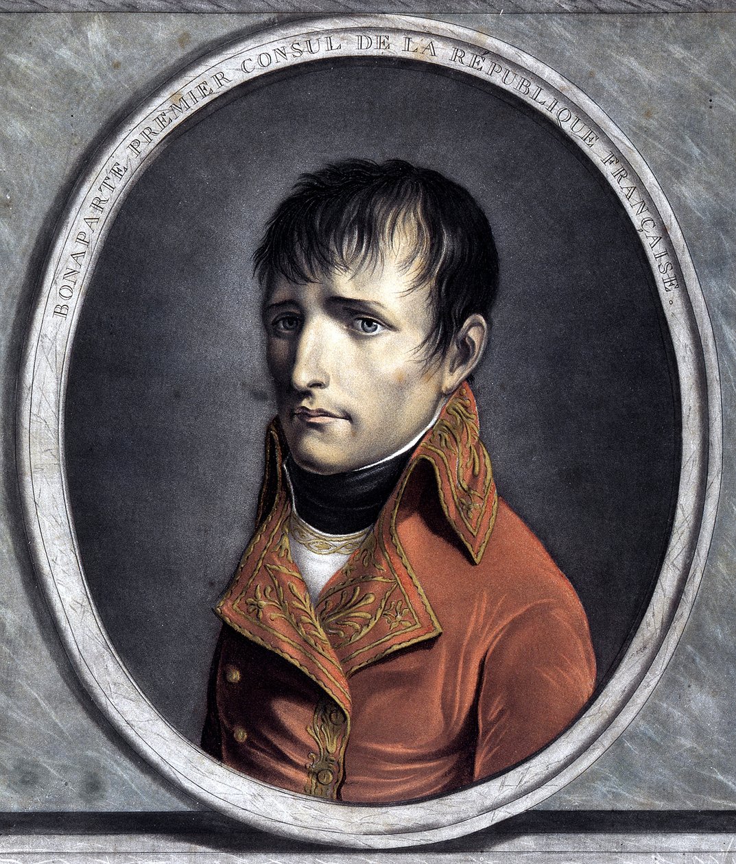 Portret van Bonaparte Eerste Consul van de Franse Republiek. 1801 (jaar X) door Unknown artist